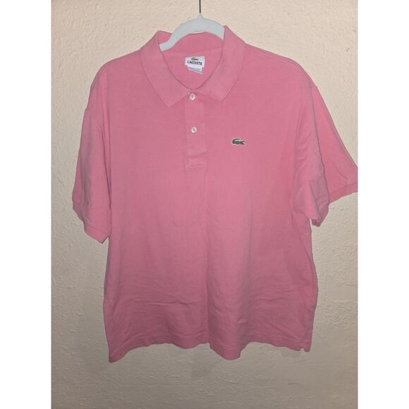 Lacoste Men's Polo Shirt, Pink, Size 7 Or 2X - Picture 1 of 5